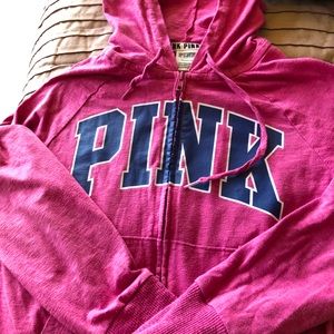 Pink zipper hoodie